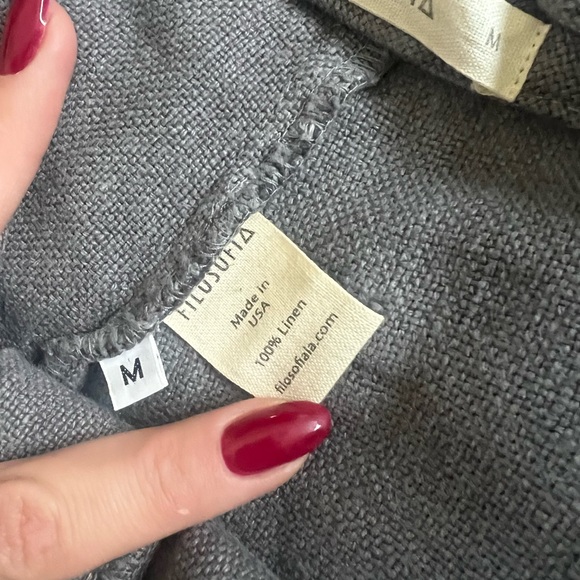 Filosofia Lexi linen wide leg Pants Size Medium - Picture 3 of 10